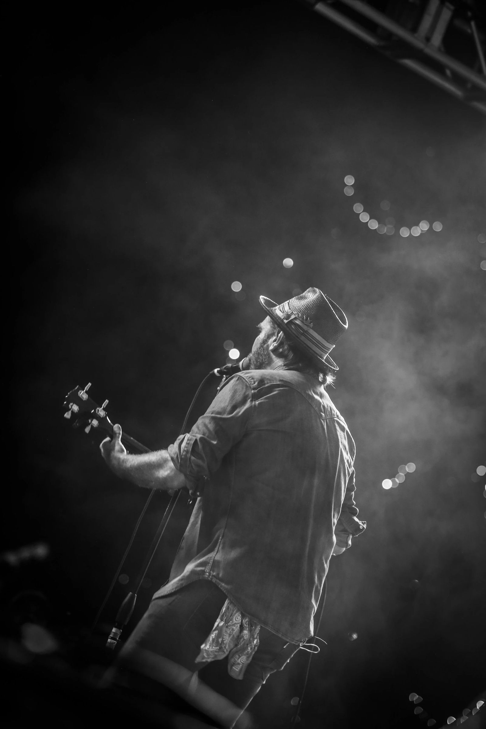 A guitarist performing at the Oyster Ridge Music Festival